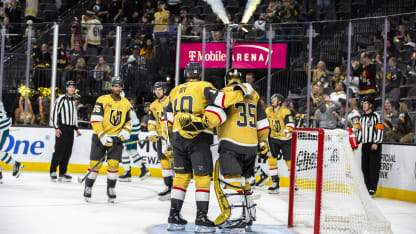 Karlsson Scores Two Points in Return to Lift Golden Knights to 7-3 Win over Sharks