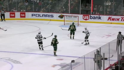 LAK@MIN: Lewis scores empty-net goal