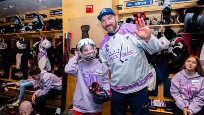 Alex Ovechkin Washington Capitals host Hockey Fights Cancer skate