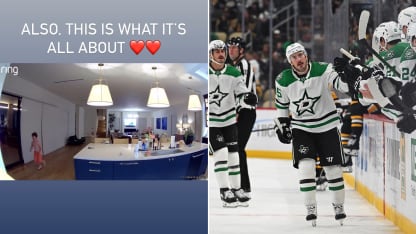 Dallas Stars Matt Duchene shows off kids excitement after goal