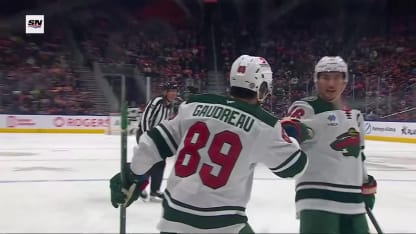 Gaudreau bats it in