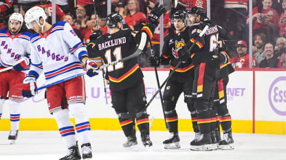 New York Rangers Calgary Flames game recap November 21