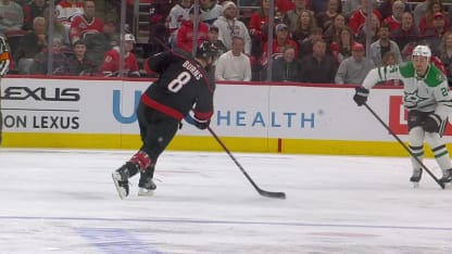 DAL@CAR: Burns scores goal against Jake Oettinger