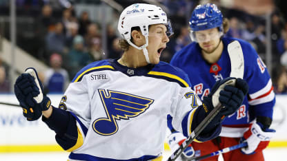 St. Louis Blues New York Rangers game recap November 25