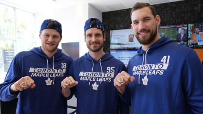 Maple Leafs with Panthers rings