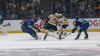 BOS@VAN: McLaughlin scores goal against Thatcher Demko