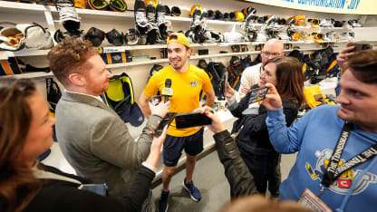 Första målet i NHL för Nashville Predators back Adam Wilsby