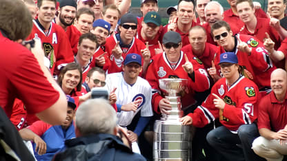 Dempster_with_Cup_and_Hawks_at Wrigley