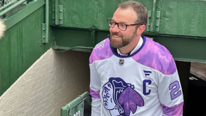 University of Chicago professor Brandon Faubert honored at NHL Winter Classic