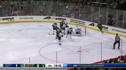 STL@MIN: Binnington with a great save against Marco Rossi