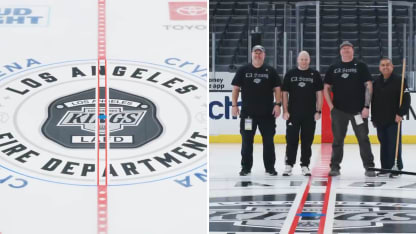 LA Kings center ice logo split