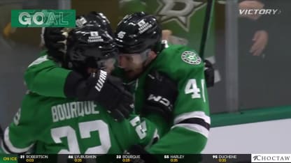 DET@DAL: Bourque scores goal against Alex Lyon