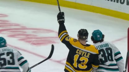 SJS@BOS: Coyle scores goal against Yaroslav Askarov