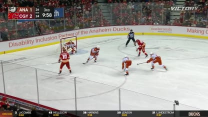 ANA@CGY: Gibson with a great save against Martin Pospisil