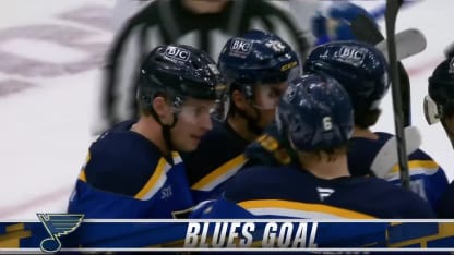 COL@STL: Holloway scores goal against Mackenzie Blackwood