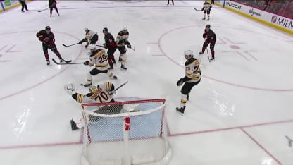 BOS@CAR: Korpisalo with a great save against Mikko Rantanen