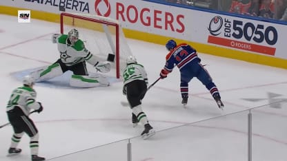 DAL@EDM: Oettinger with a great save against Mattias Janmark