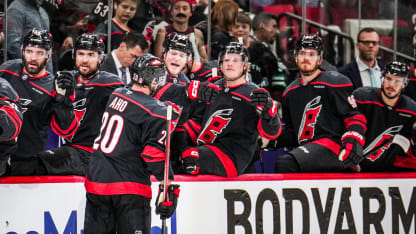 Aho celebrates with Hurricanes