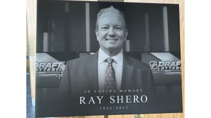 Ray Shero nhl combine rememberance sign