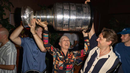 Martina Navratilova celebrates Stanley Cup with Panthers