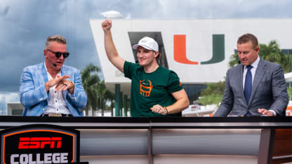 Matthew Tkachuk joins ESPN College GameDay in Miami 