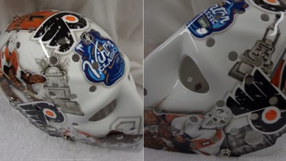 Both sides Bernie Parent 2012 WC alumni mask