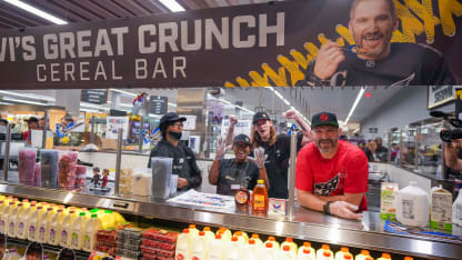 Alex Ovechkin takes shift at grocery store surprises kids with new cereal