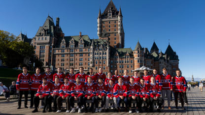 Photo d’équipe au château Frontenac