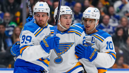 St Louis Blues Vancouver Canucks game recap October 13 2025