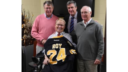 Jack Parker HHOF with Travis Roy