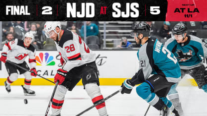 DEVILS AT SHARKS 10/30/25 GAME STORY
