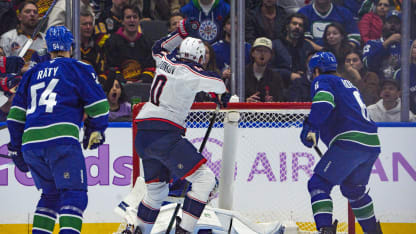 CBJ@VAN: Voronkov scores goal against Kevin Lankinen