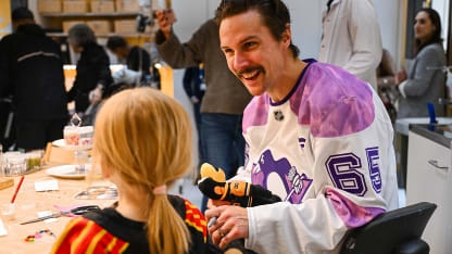 Penguins Predators visit Stockholm cancer center 2025 NHL Global Series Sweden