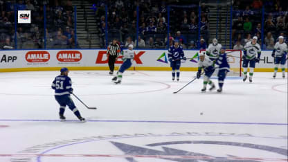 VAN@TBL: Pettersson scores empty-net goal against Jonas Johansson