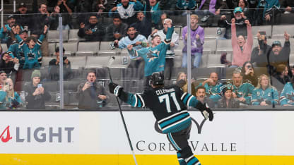 Celebrini caps the hat trick with PPG in OT