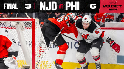 DEVILS AT FLYERS 11/22/25 GAME STORY
