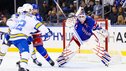 St. Louis Blues New York Rangers game recap November 24 2025