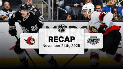 Ottawa Senators Los Angeles Kings game recap November 24 2025