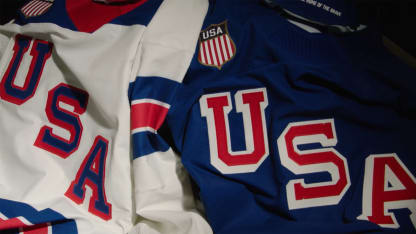 USA white blue jerseys