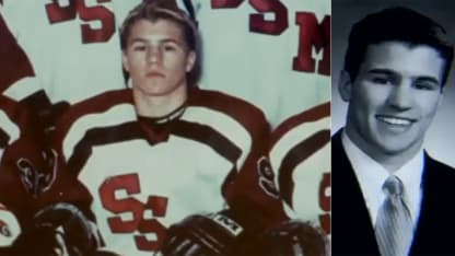 Zach Parise hockey left grad right