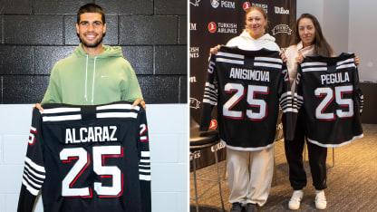 Alcaraz, Tiafoe, Anisimova, Pegula get Devils jerseys
