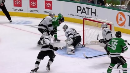 LAK@DAL: Forsberg with a great save against Mavrik Bourque