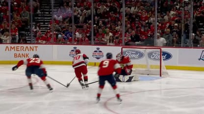Aho buries it on the breakaway