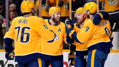 Predators celebrate goal vs NYR