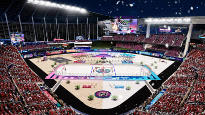 NHL rendering of loanDepot park design for Winter Classic