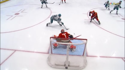 SJS@ANA: Chernyshov scores goal against Lukas Dostal