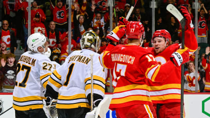 Boston Bruins Calgary Flames game recap December 29 2025
