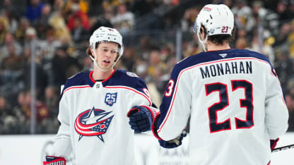 CBJ@VGK: Johnson scores goal against Akira Schmid