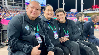 Color of Hockey Carlos Ramirez giving fans clear view at NHL outdoor games