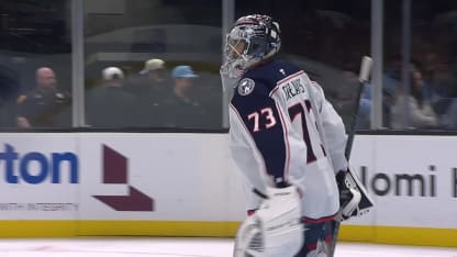 CBJ@UTA: Greaves with a great save against Lawson Crouse